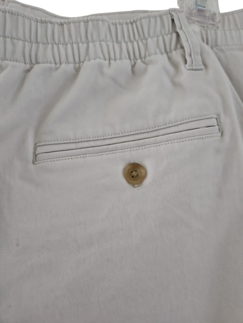 Land's End Classic 7" Chino Shorts Size 14 Khaki Stretch - Picture 7 of 11